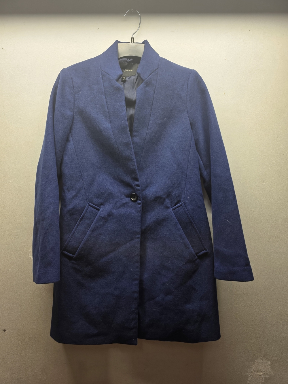 Banana Republic Navy Single-Button Trench Coat